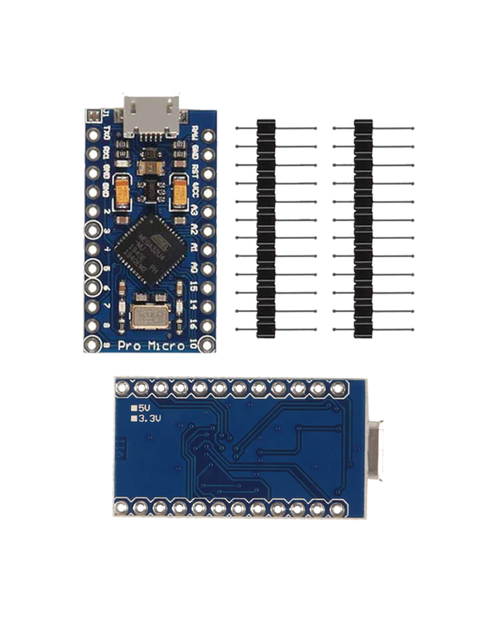 Pro Micro Atmega32u4 5V/16Mhz Module Board Mcu Development Board Microcontroller Compatible With Pro Micro For Arduino front-0