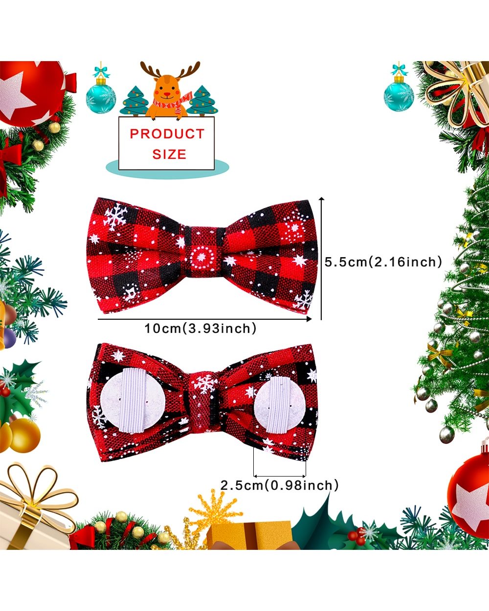 50-100pcs Christmas Dog Bows Removable Dog Collar Pet Dog Bow Tie Dog Christmas Accessories Pet Supplies front-2