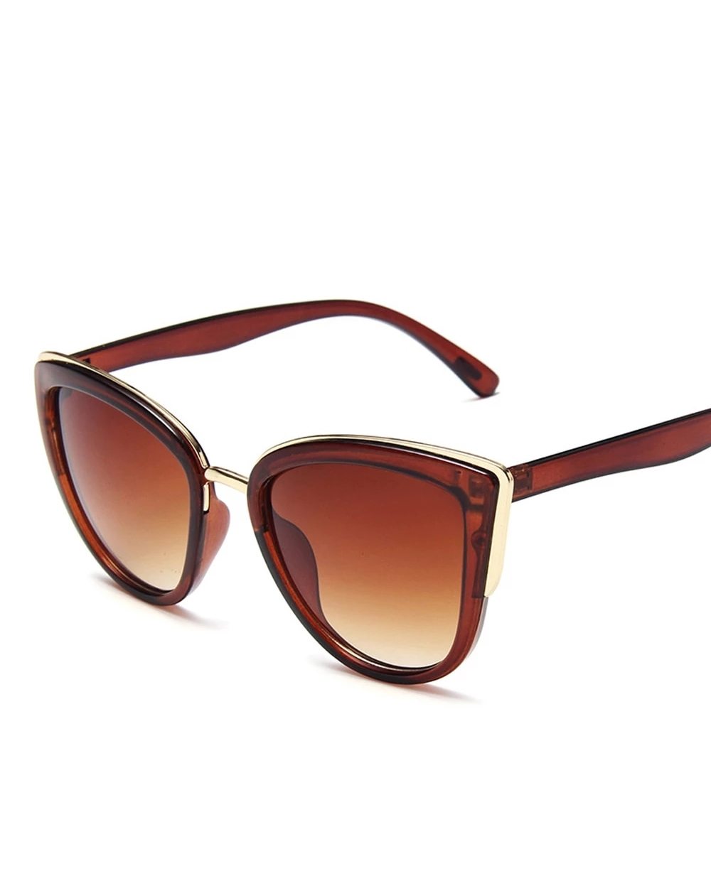 Muselife Cateye Sunglasses Women Vintage Gradient Glasses Retro Cat Eye Sun Glasses Female Eyewear Uv400 front-3