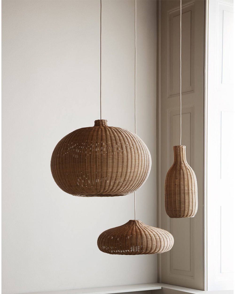 Nordic Pastoral Creative Rattan Art Lamp Farmhouse Restaurant Home Bedroom Living Room Pot Shop Kitchen Bamboo Pandent front-0
