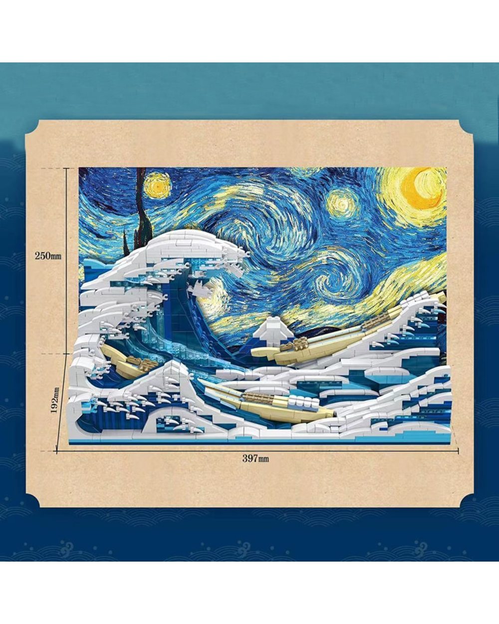 Pixel Art Mosaic Painting Building Block The Great Wave Off Kanagawa Masterpiece Model DIY Kit Bricks Children Gifts front-1