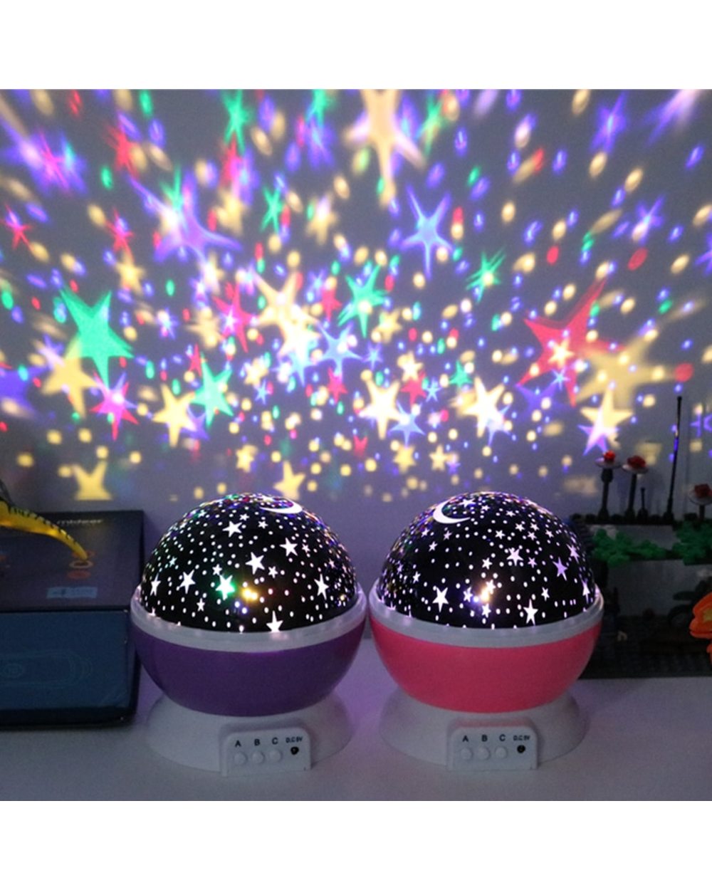 Luminous Toys Romantic Starry Sky LED Night Light Projector Battery USB Night Light Creative Birthday Toys For Children front-5