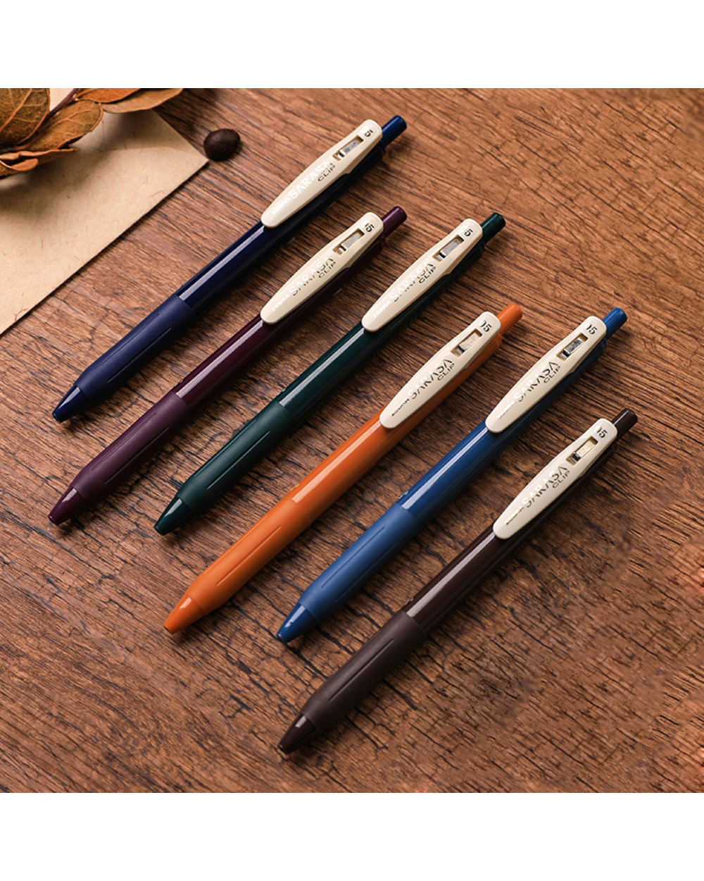 Zebra Retro Gel Pens Colored Ink 0.5Mm Sarasa Clip Retractable Vintage Gel Ink Pen For Journaling Planner Drawing Doodl front-1