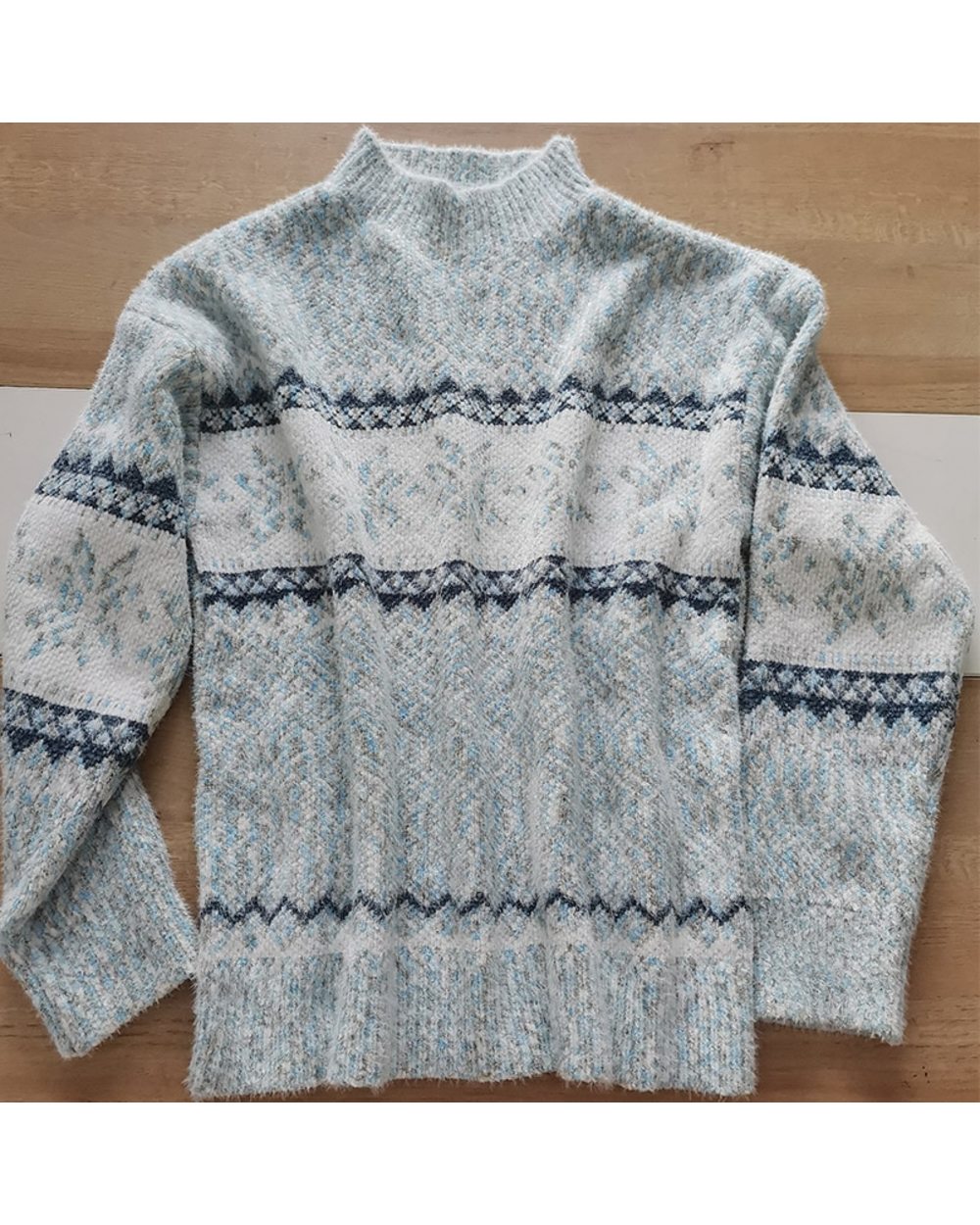 Christmas Turtleneck Snowflake Knit Loose Women Sweater Winter Fashion Warm Pullover Sweaters Lady All-match Jumper front-5