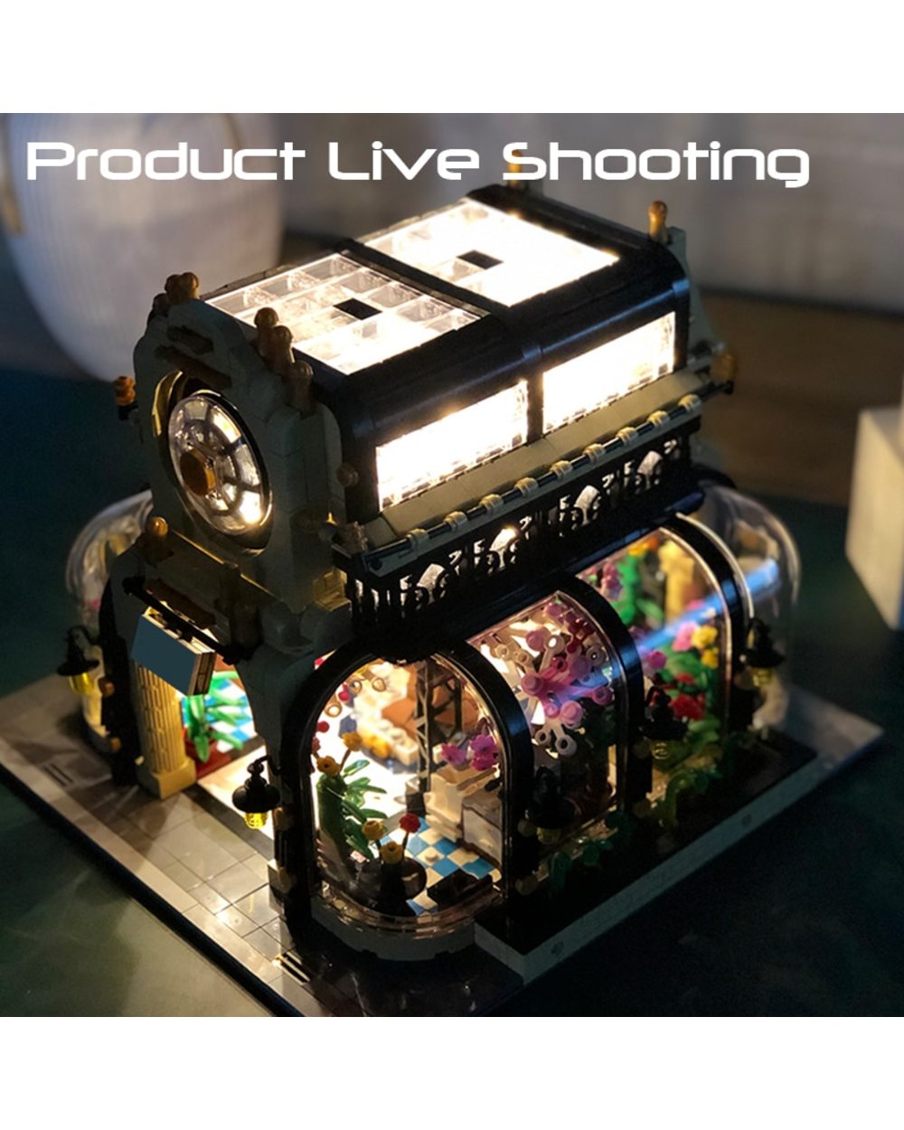 Expert Home Decor Street View Building Blocks Flowers Bouquet House Botanical Garden with Light Brick RC Toys For Girls front-4