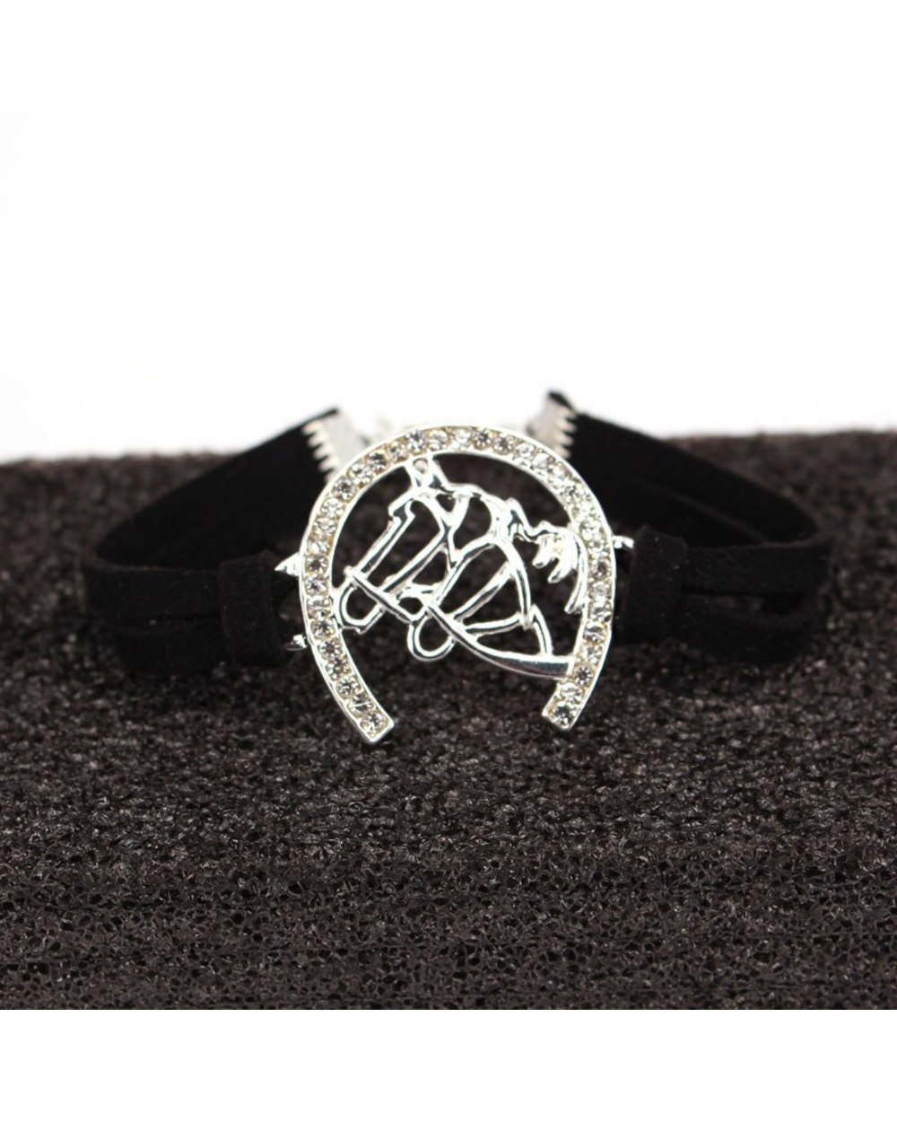 Native two horse head Horseshoe u shape bracelets two colors bracelet gift front-1