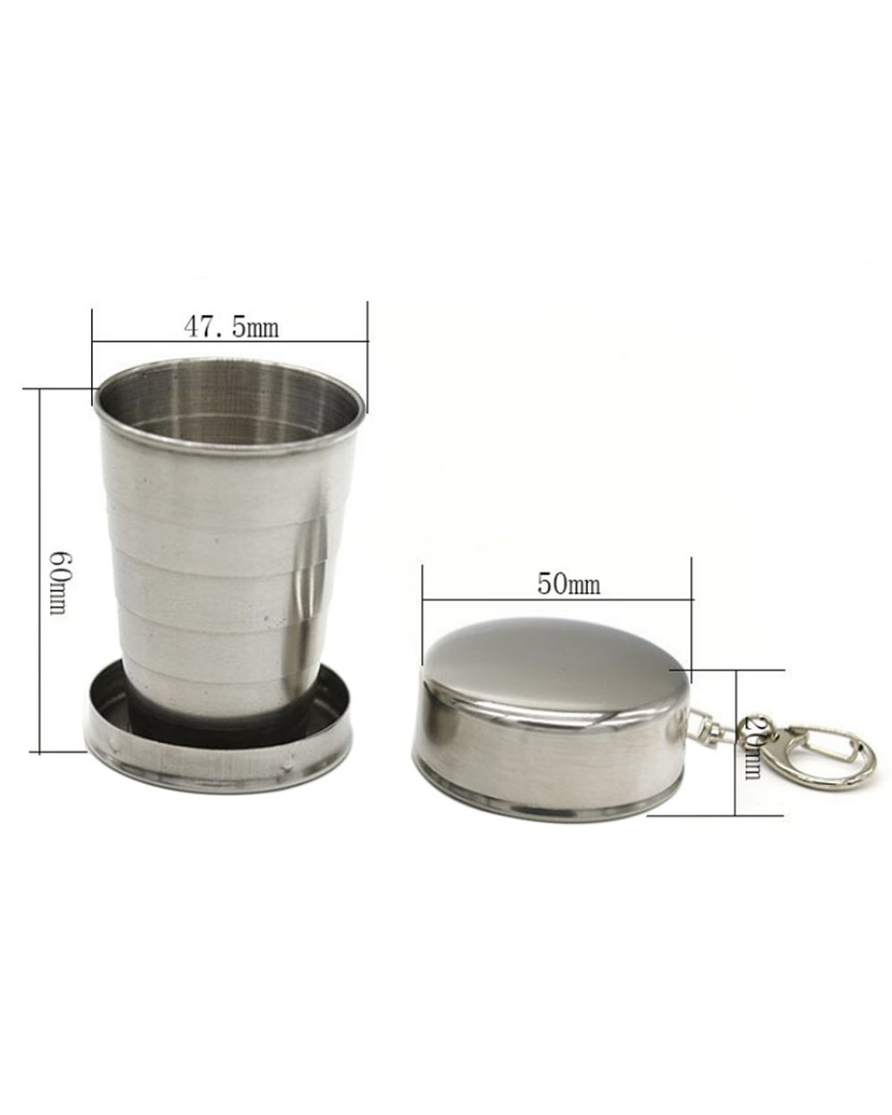 75ML Stainless Steel Folding Cup front-3
