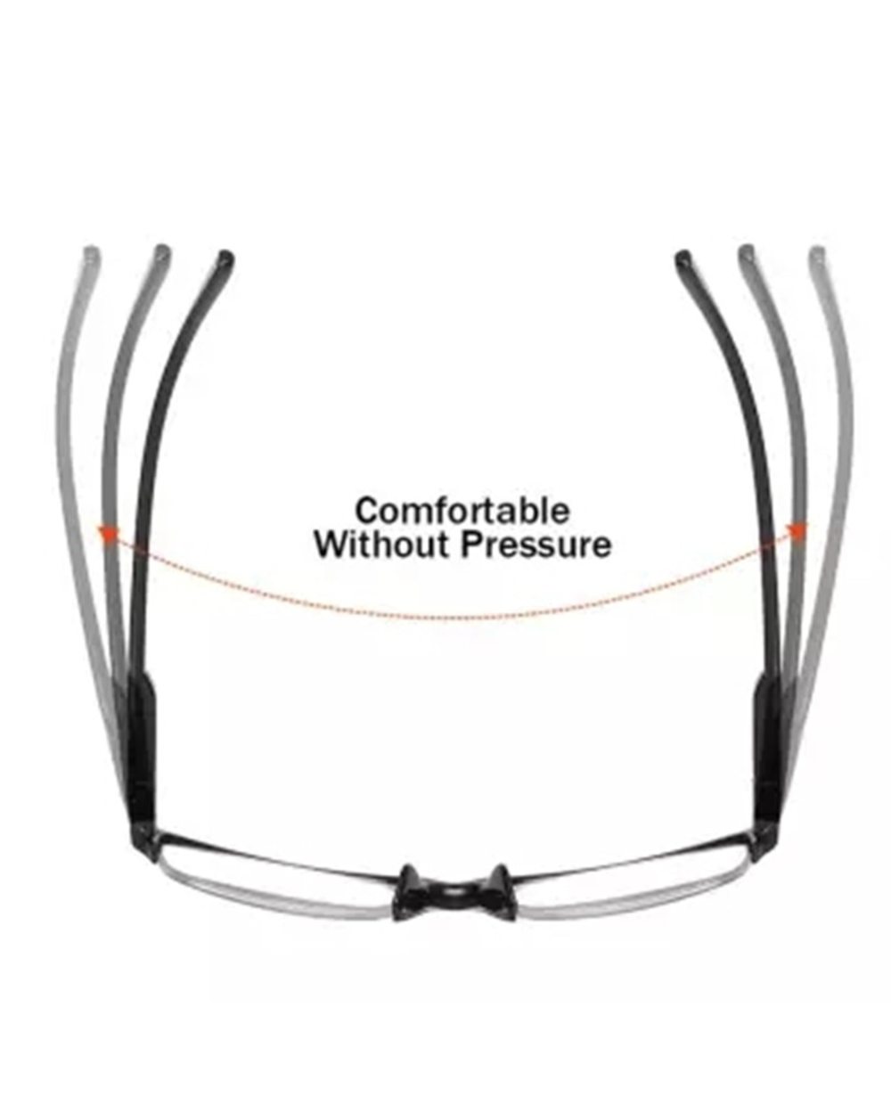 Half-Frame Myopia Glassse Ultrlight Women Men Retro Clear Lens Reading Glasses Gafas Lectura +0.75 +1.0 To +4.0 front-5
