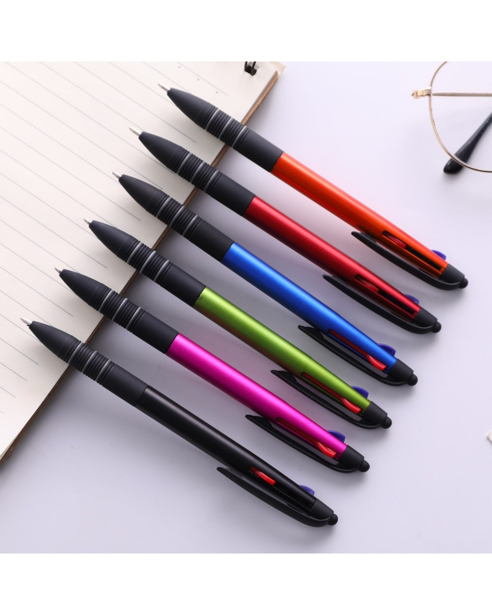 3 In 1 Multicolor Ballpoint Pen Blue/Black/Red Ink Ball Pens For School Office Writing Supplies Creative Color Multifun front-4