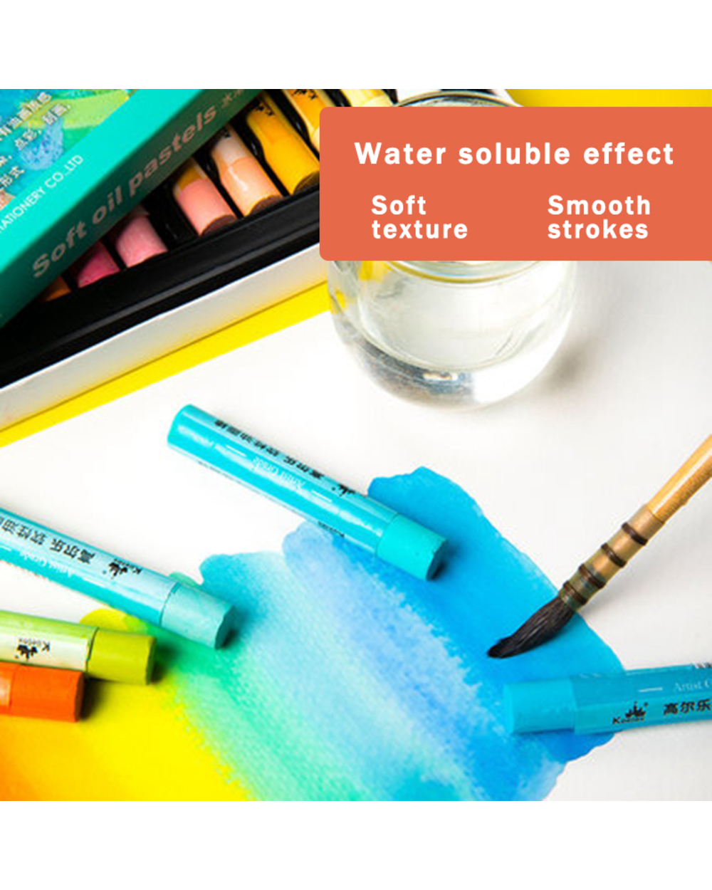 Kuelox Art Soft Oil Pastel/Crayon Macaron/Morandi/Artist Grade 12/24/36 Colors For Artist/Student Graffiti Oil Pastel P front-4