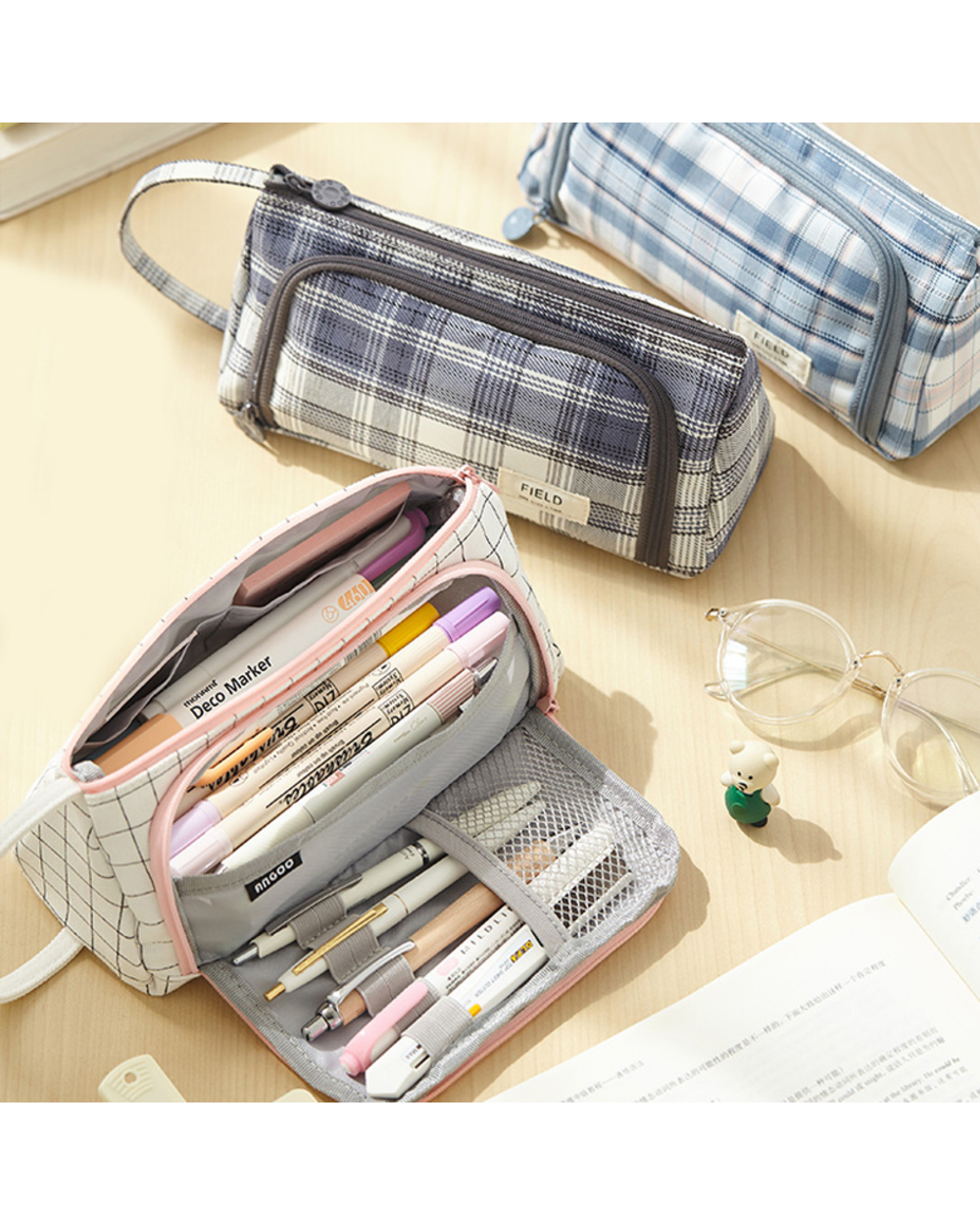 Lovely Pencil Case Kawaii Large Capacity Pencilcase School Pen Case Portable Pencil Bag Pencils Pouch School Pen Box St front-2