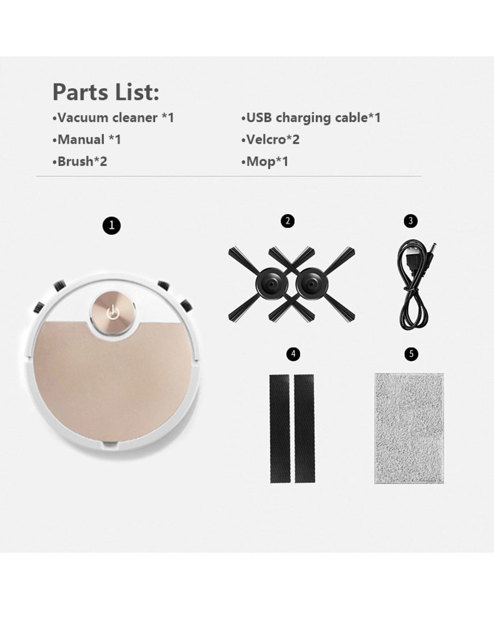 Robot Vacuum Cleaner Wireless Cleaning Wet And Dry For Home 3 In 1 Smart Household Appliances Mop Cleaning Floor Vacuum front-5