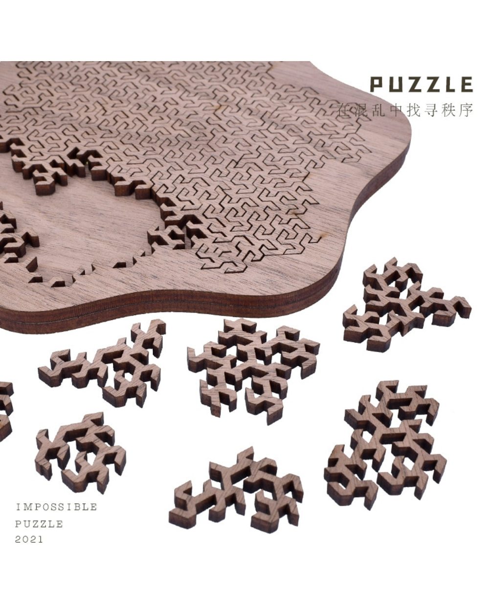 Impossible Puzzle Wooden Toys Board Games Toy for Adults 18 Ten Levels of Difficulty Impossible Puzzle Games front-0