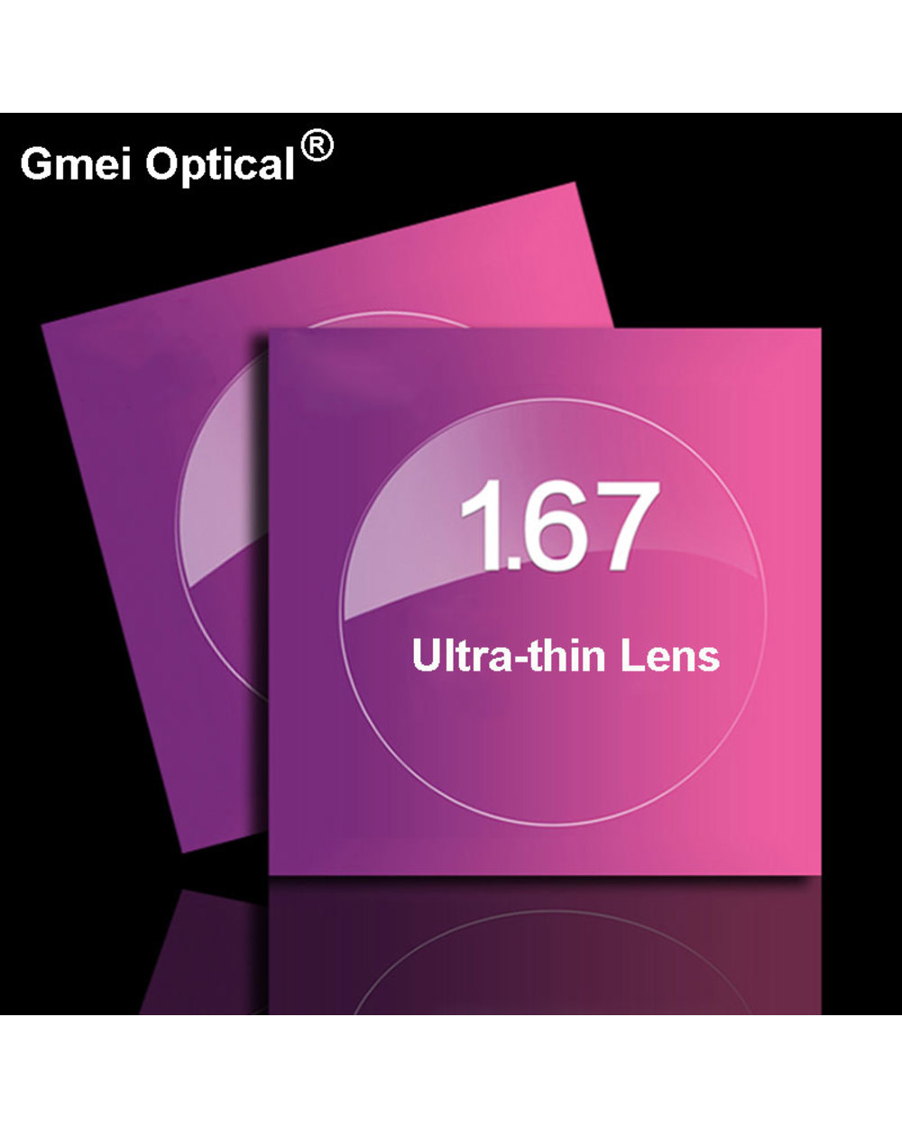 Radiation Protection 1.67 High-Index Ultra-Thin Hmc Emi Aspheric Anti-Uv Myopia Hyperopia Clear Optical Prescription Le front-1