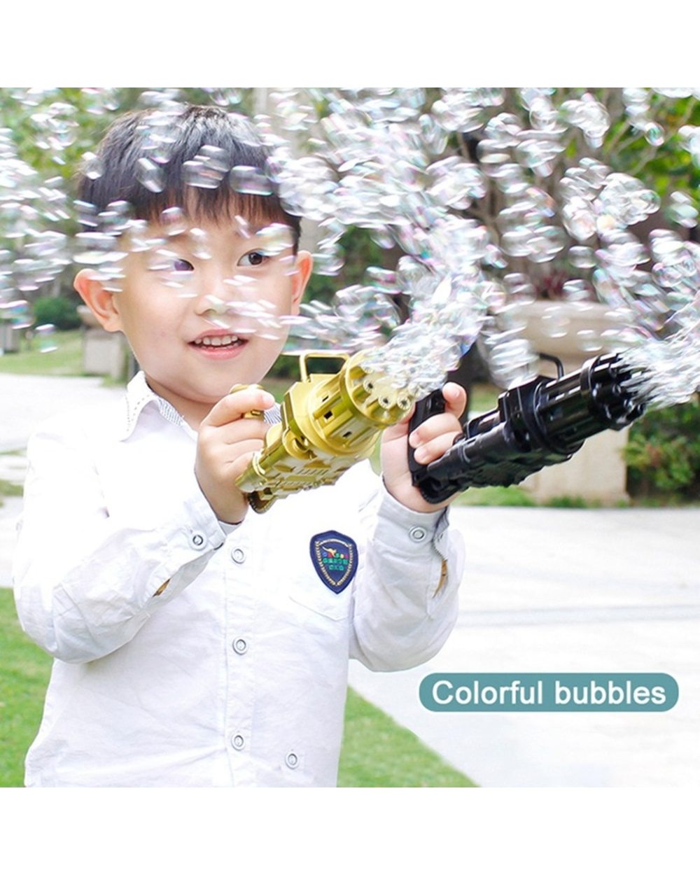 Kids Bath Toy Bubble Gun Machine front-1