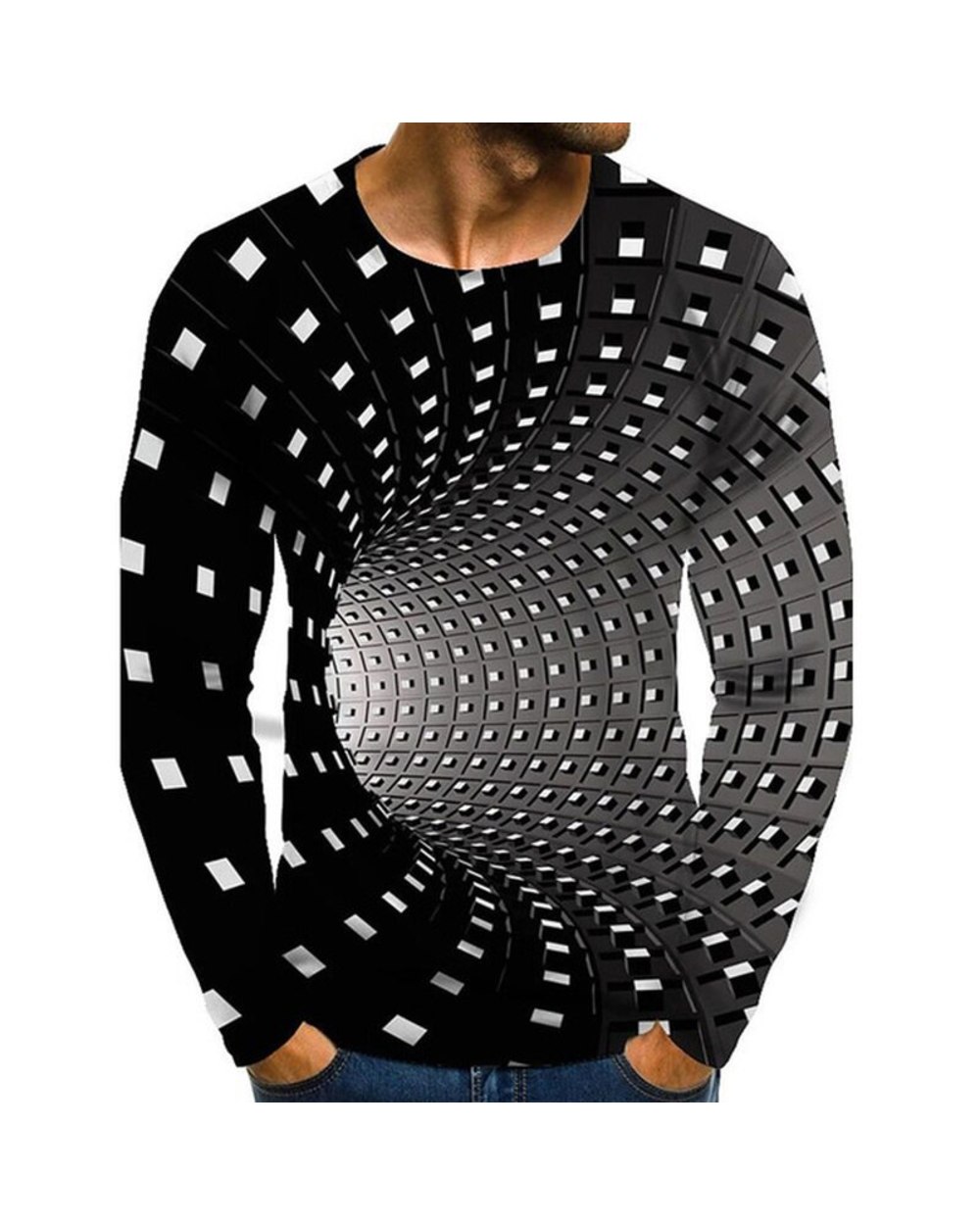 20213D printed T-shirt male cute casual O-neck men's T-shirt animal long-sleeved funny T-shirt fashion 2021 summer male front-4
