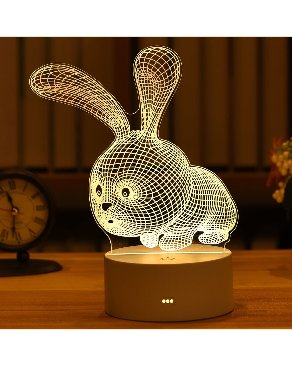 Romantic Love 3D Lamp Heart-shaped Balloon Acrylic LED Night Light Decorative Table Lamp Valentine Day Gift front-1