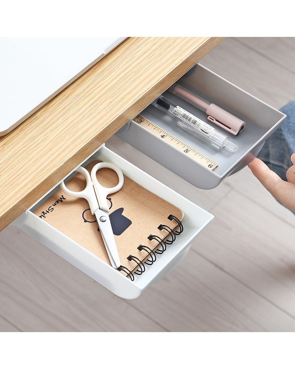 Desk Table Under Desk Storage Box front-2