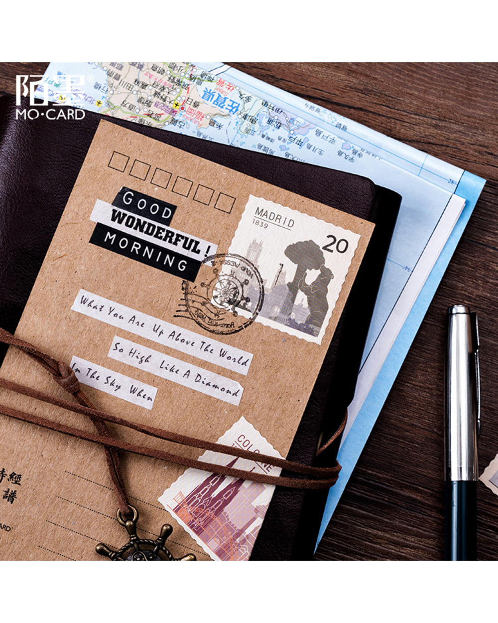 45 Pcs/Lot Vintage Stamp Decorative Sticker For Diary Scrapbook Album Diy Stickers Decoration Craft front-3