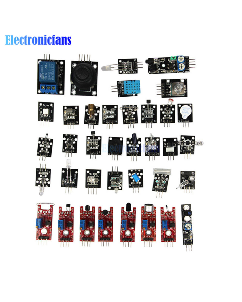 37 In 1 Sensor Starter Kit 45 In 1 Sensors Modules Kit For Arduino Raspberry Pi R3 Mega2560 37 Sensors Assortment Diy K front-2