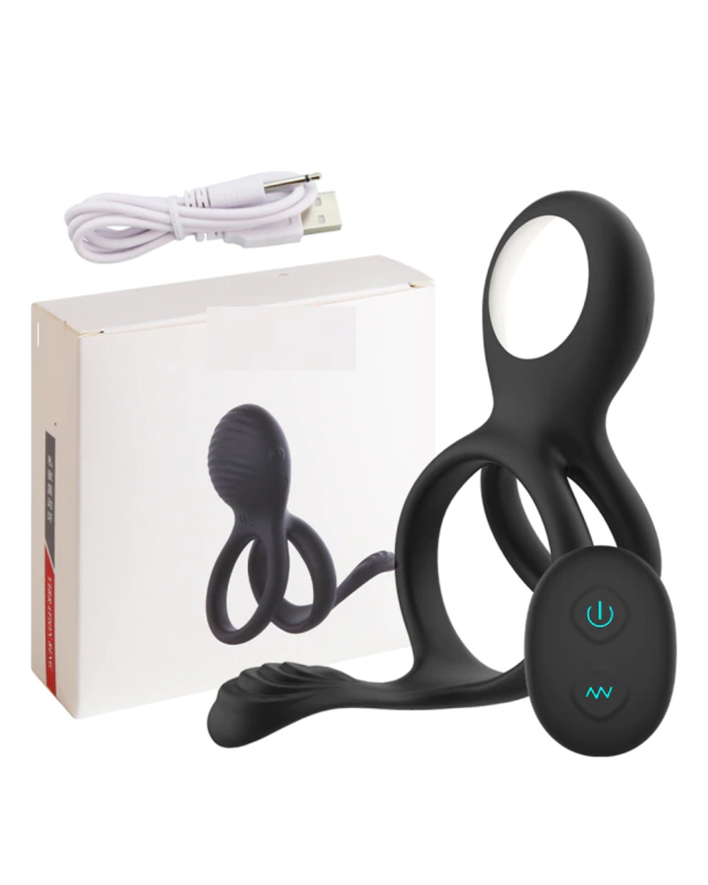 Vibrating Penis Ring 2 in1 - INTOYMENTS front-2