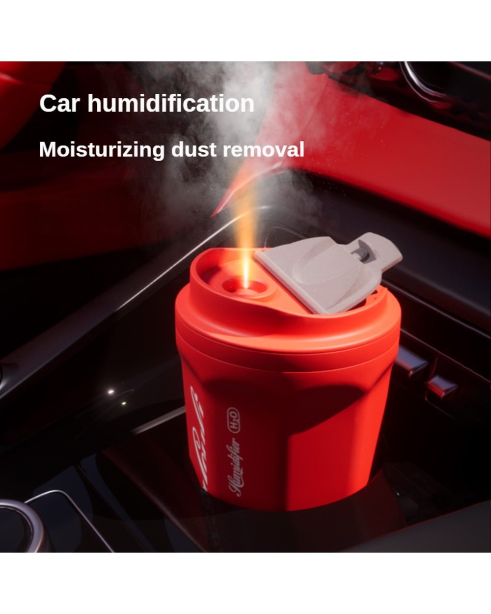Creative 400Ml Wireless Air Humidifier Aroma Oil Diffuser Car Air Freshener Mini Coke Cup Diffuser Usb Rechargable Humi front-1