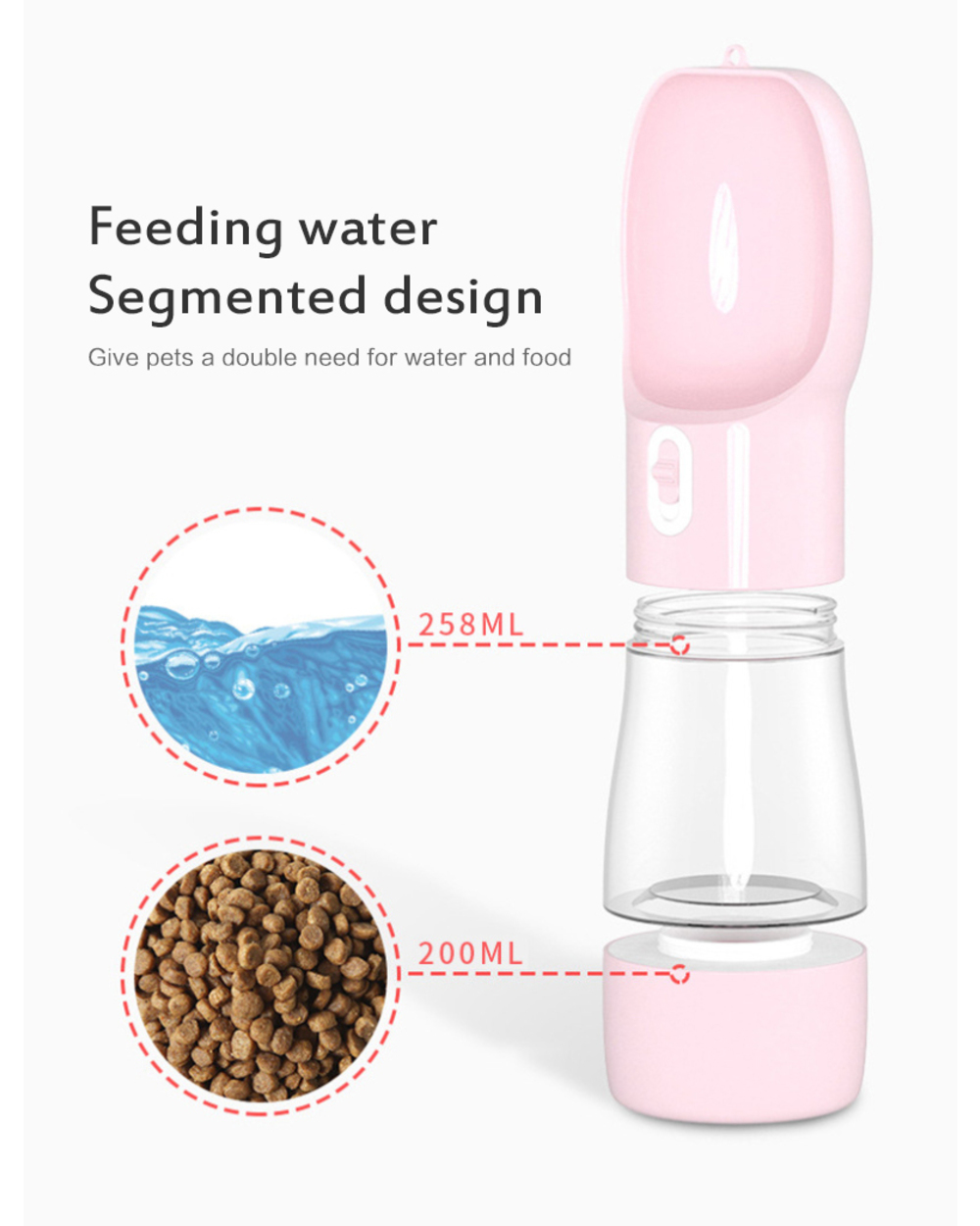 Portable Pet Dog Water Bottle For Dogs Multifunction Dog Food Water Feeder Drinking Bowl Puppy Cat Water Dispenser Pet front-0