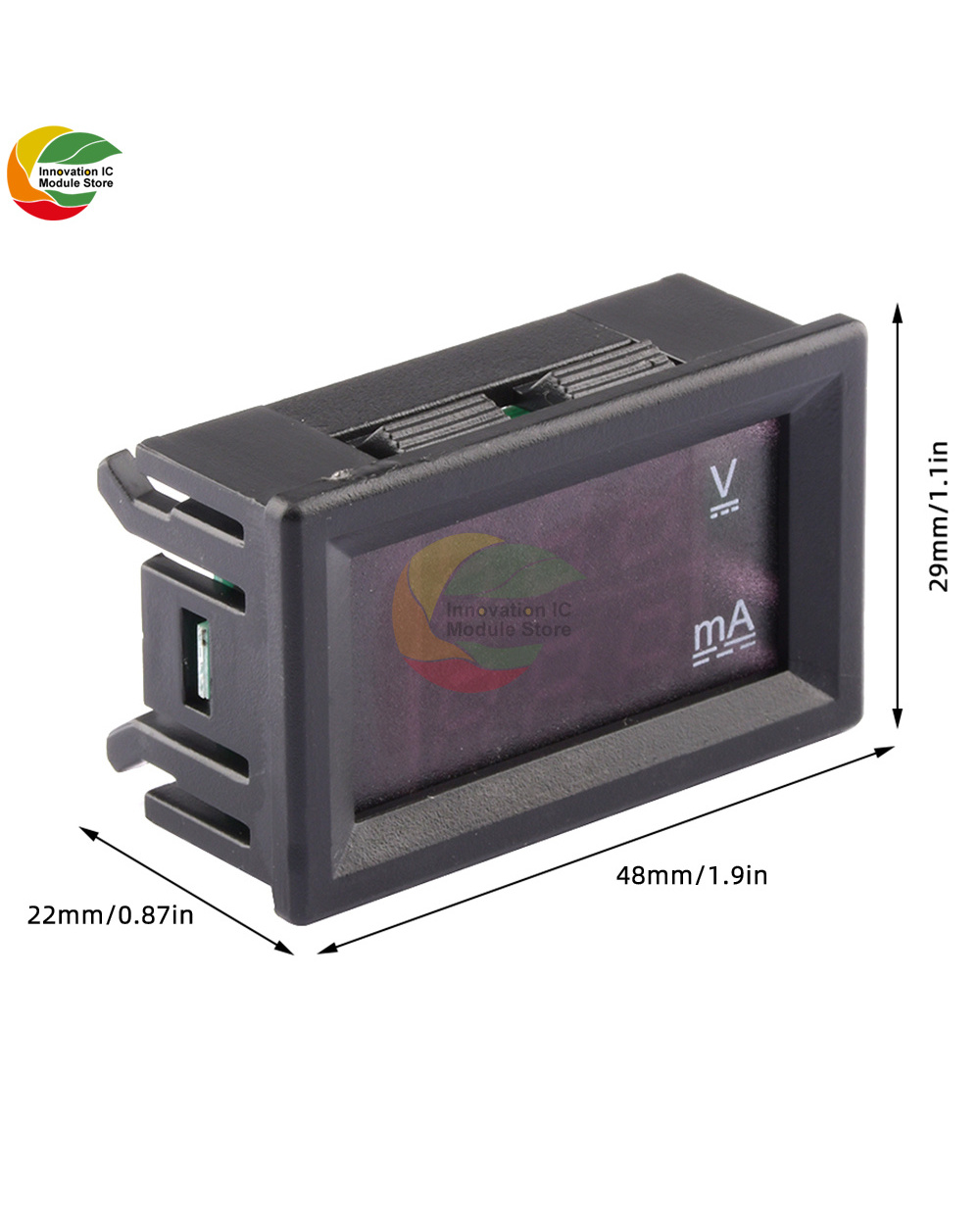 High Quality Dc100v 1A Adjustable Dual Display Digital Voltage Ammeter Head Blue/Red+Red/Red Amplifier Dual Digital Vol front-5