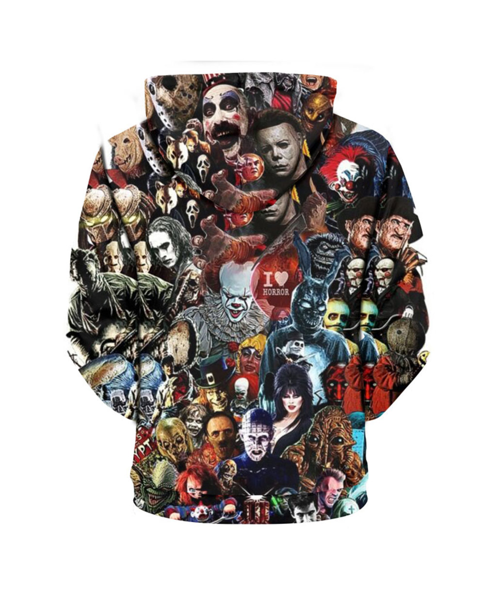 Hoodies Horror Movies 3D Printed Pullover Men Women Casual Oversized Hooded Sweatshirts front-1