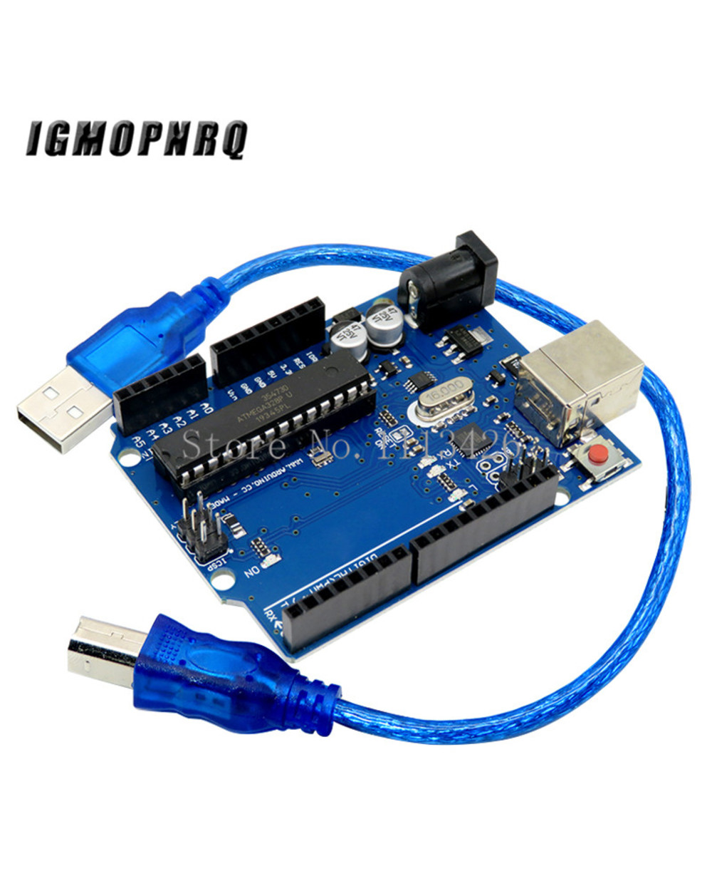 Uno R3 Official Atmega16u2+Mega328p Chip For Arduino Uno R3 Development Board + Usb Cable front-0