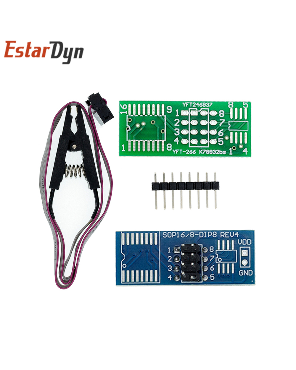 Ch341a 24 25 Series Eeprom Flash Bios Usb Programmer Module + Soic8 Sop8 Test Clip For Eeprom 93Cxx / 25Cxx / 24Cxx Diy front-2