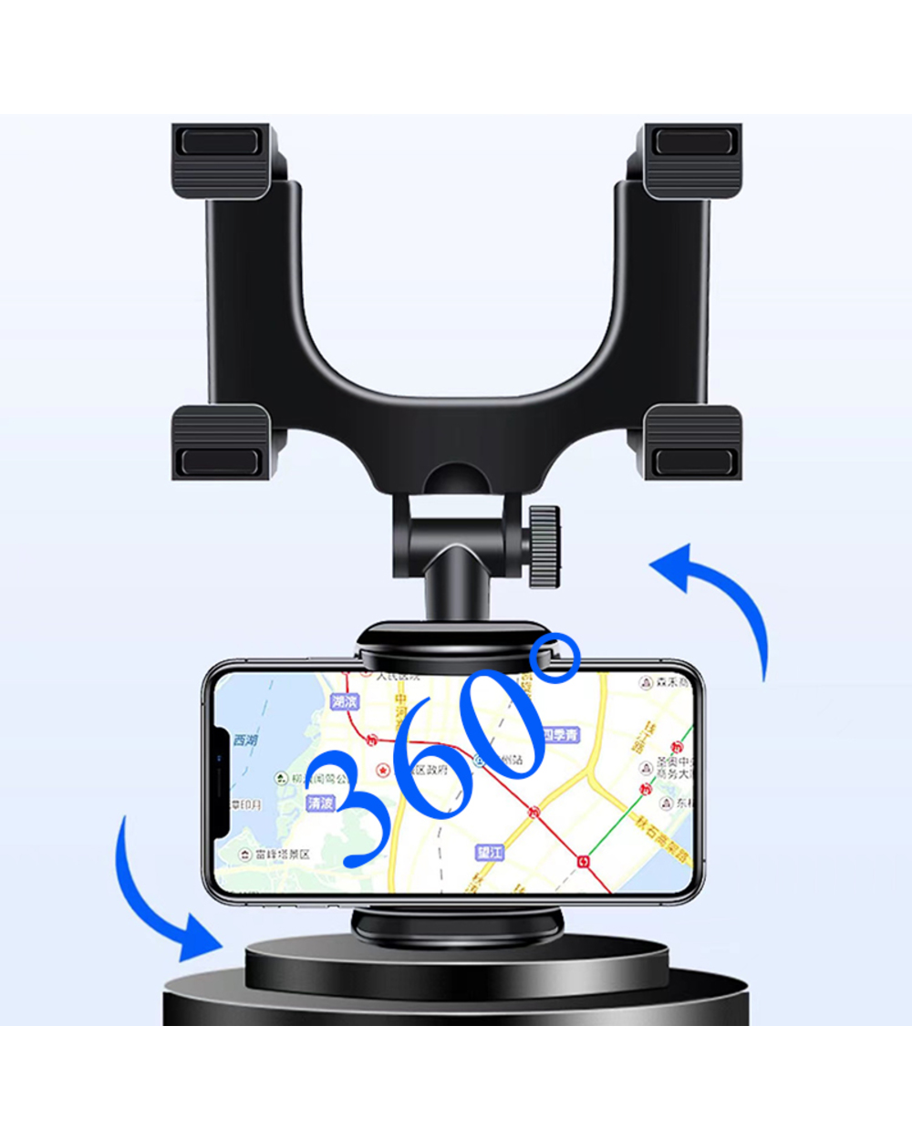 ROTATABLE AND RETRACTABLE CAR PHONE HOLDER