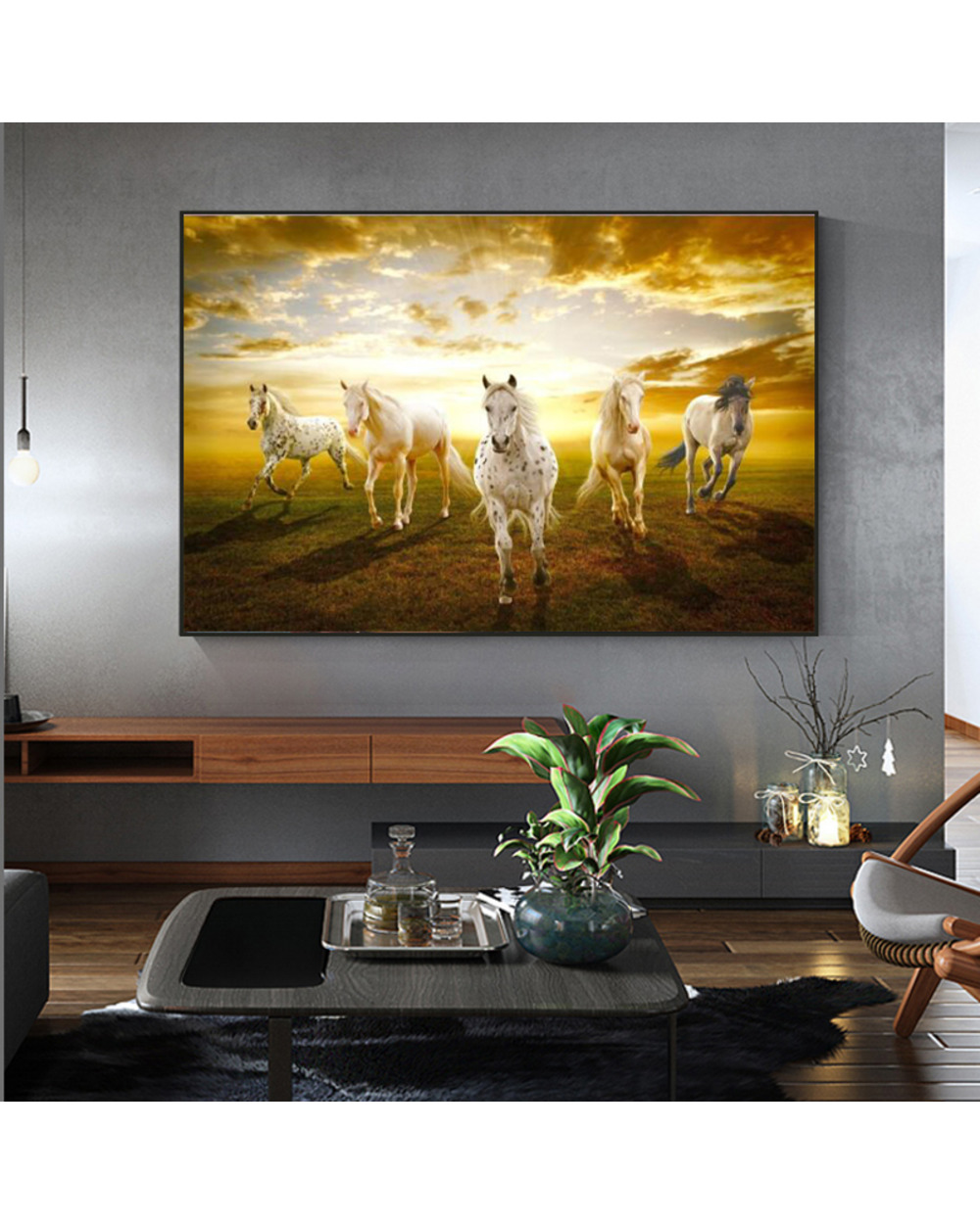Horses Canvas Painting Posters Prints Cuadros Wall Art for Living Room Home Decor front-1