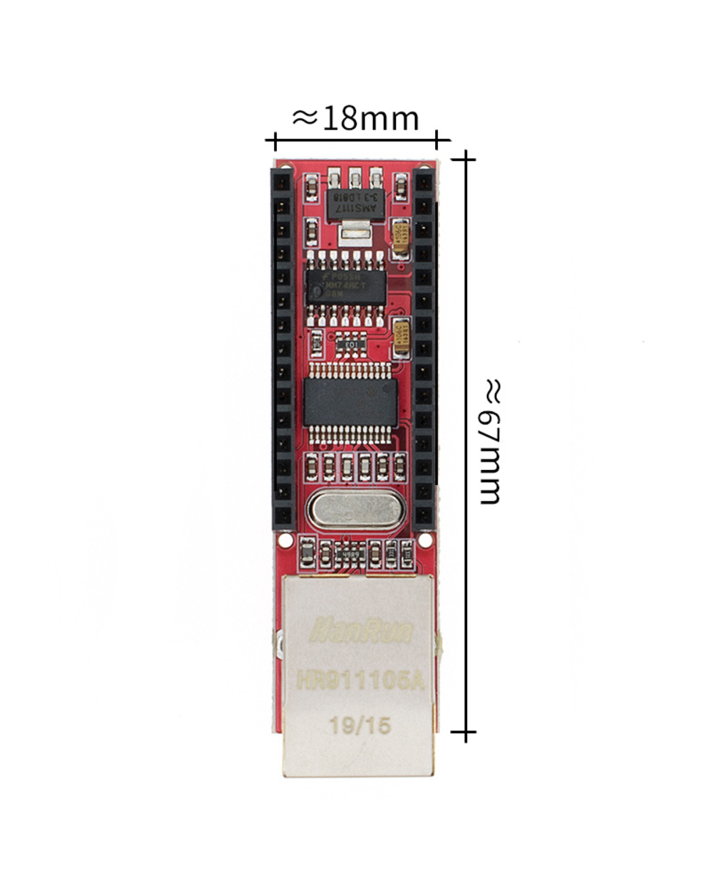 Mini Enc28j60 Ethernet Shield/Ethernet Shield For Nano Spi Interface Lan Network Module Ethernet Module front-2