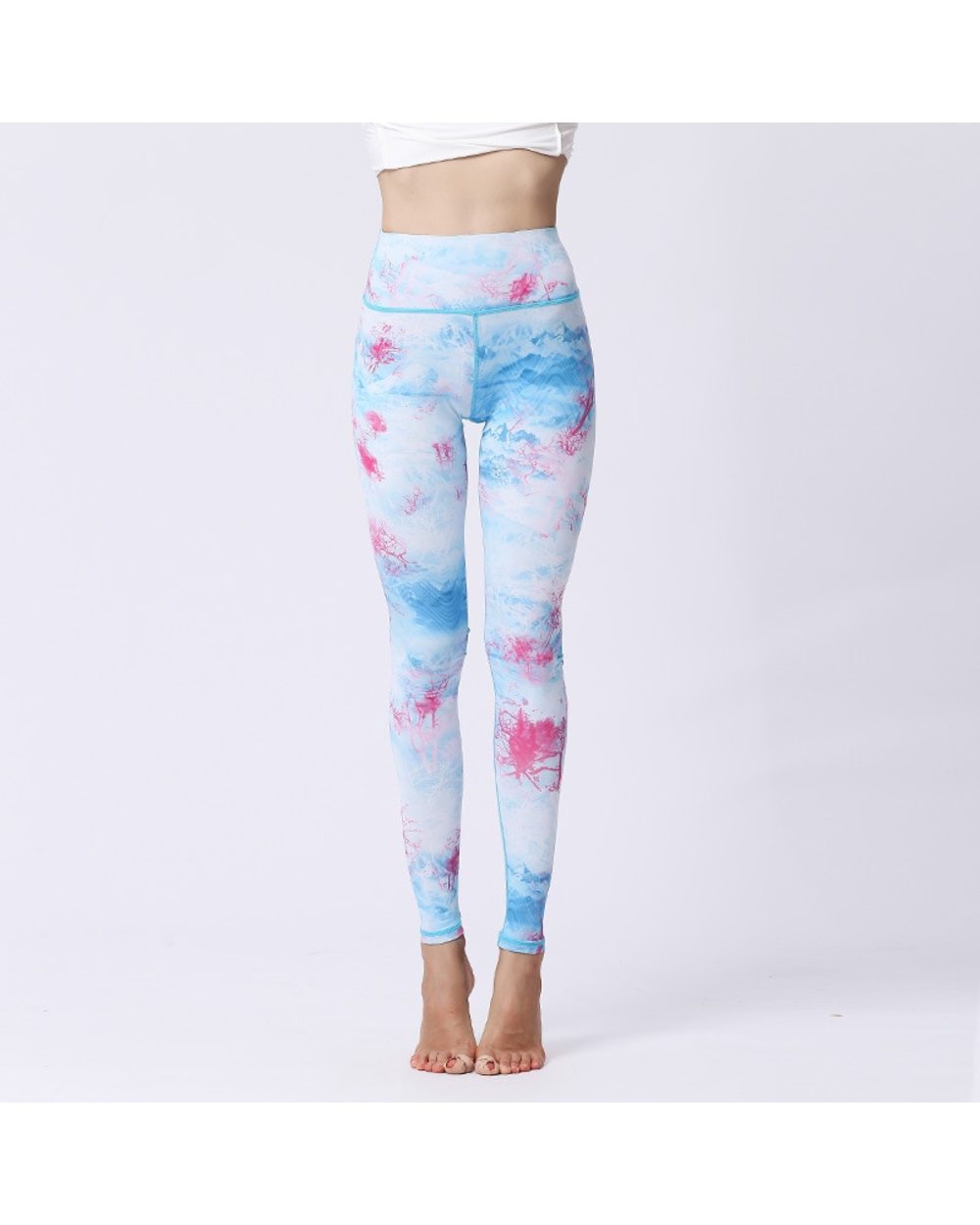 Marble Printed Yoga Pant Fashion Sports Yoga Leggings women sexy Quick Dry Skinny Running pants front-2