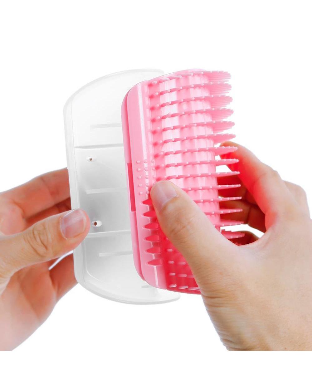 Cats Brush Corner Cat Massage Self Groomer Comb Brush front-3