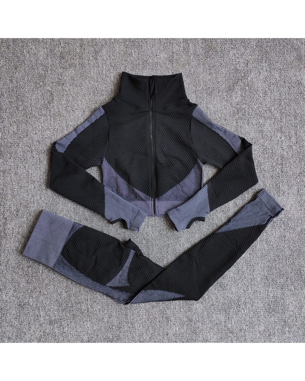 Long Sleeve Yoga Pant Set Seamless Yoga Sets Women Fitness Gym Clothing High Waist Running Leggings front-0