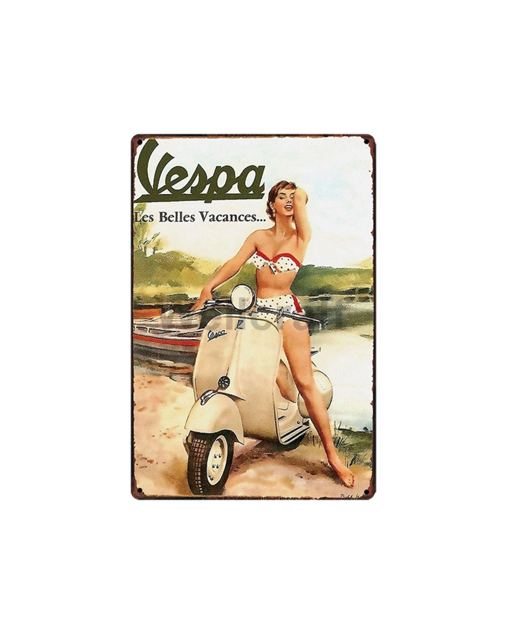 Riding Motor BSA bicycle ducati Metal Signs Classic Wall Poster Plaque Painting front-3