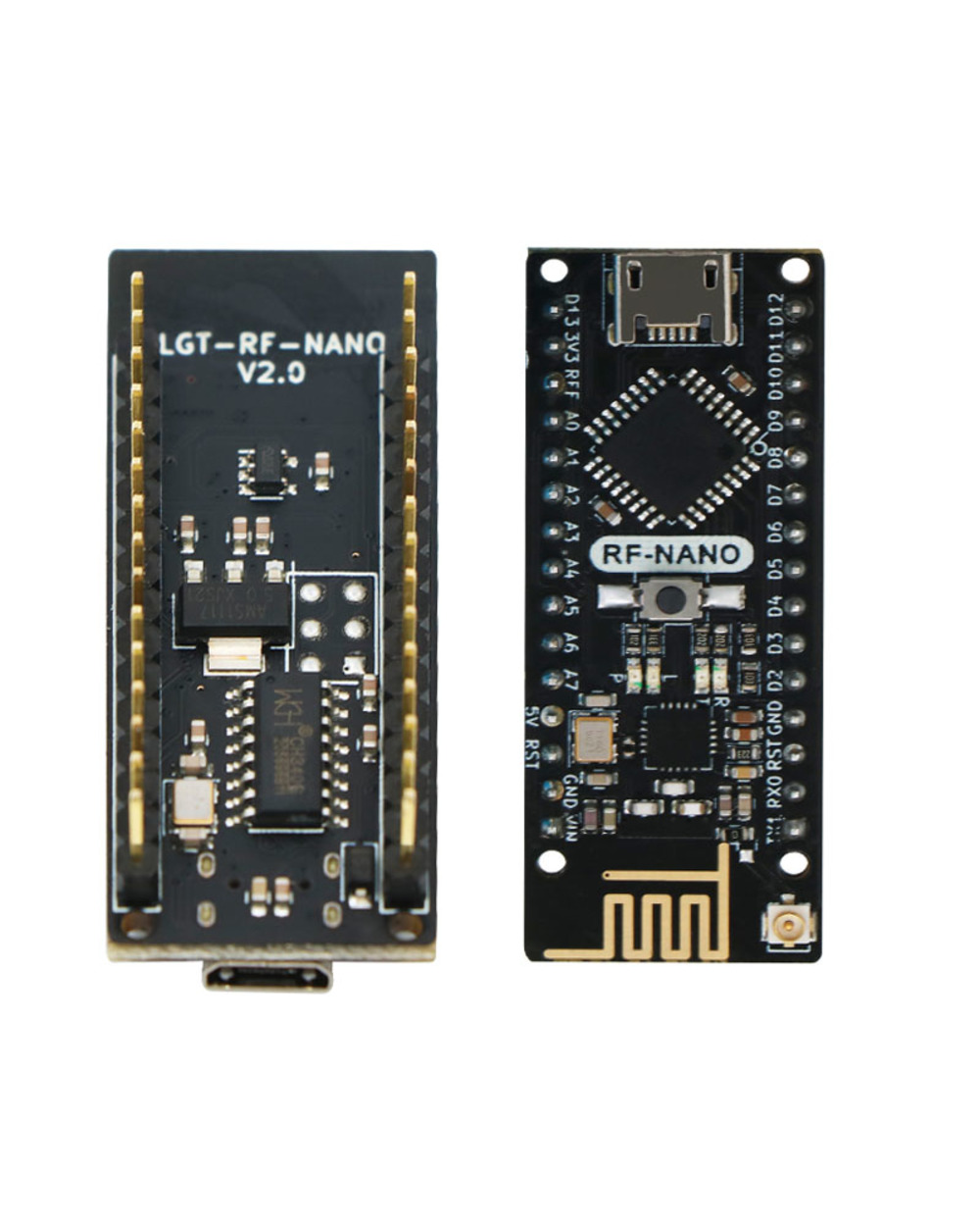 Emakefun Lgt-Rf-Nano For Arduino Nano V3.0 Rf-Nano Lgt8f328p Integrate Nrf24l01+ Micro Usb Nano Board With Antenna Inte front-2