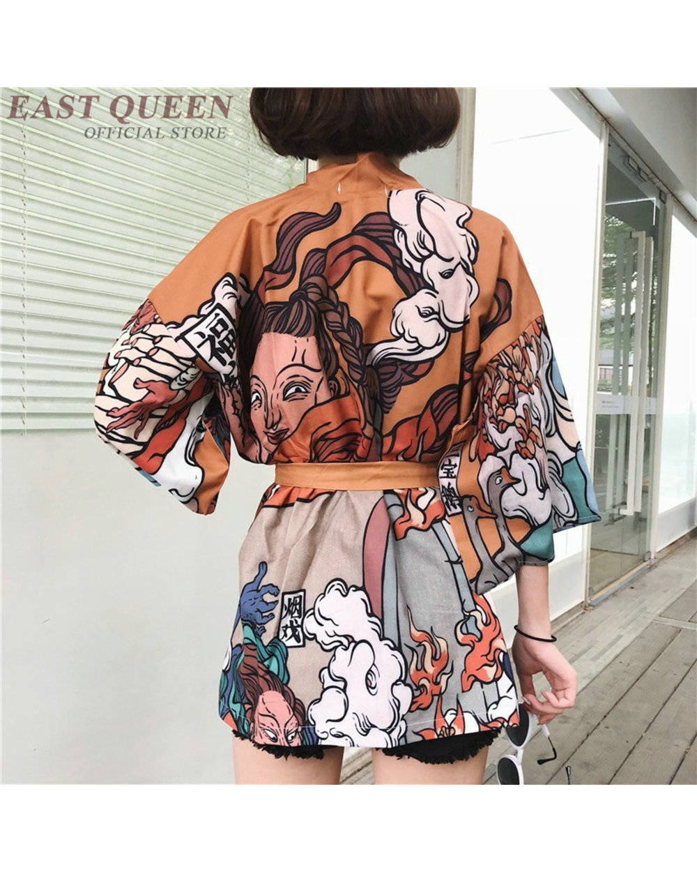 2021 WOMAN KIMONOS JAPANESE KIMONO CARDIGAN front-4
