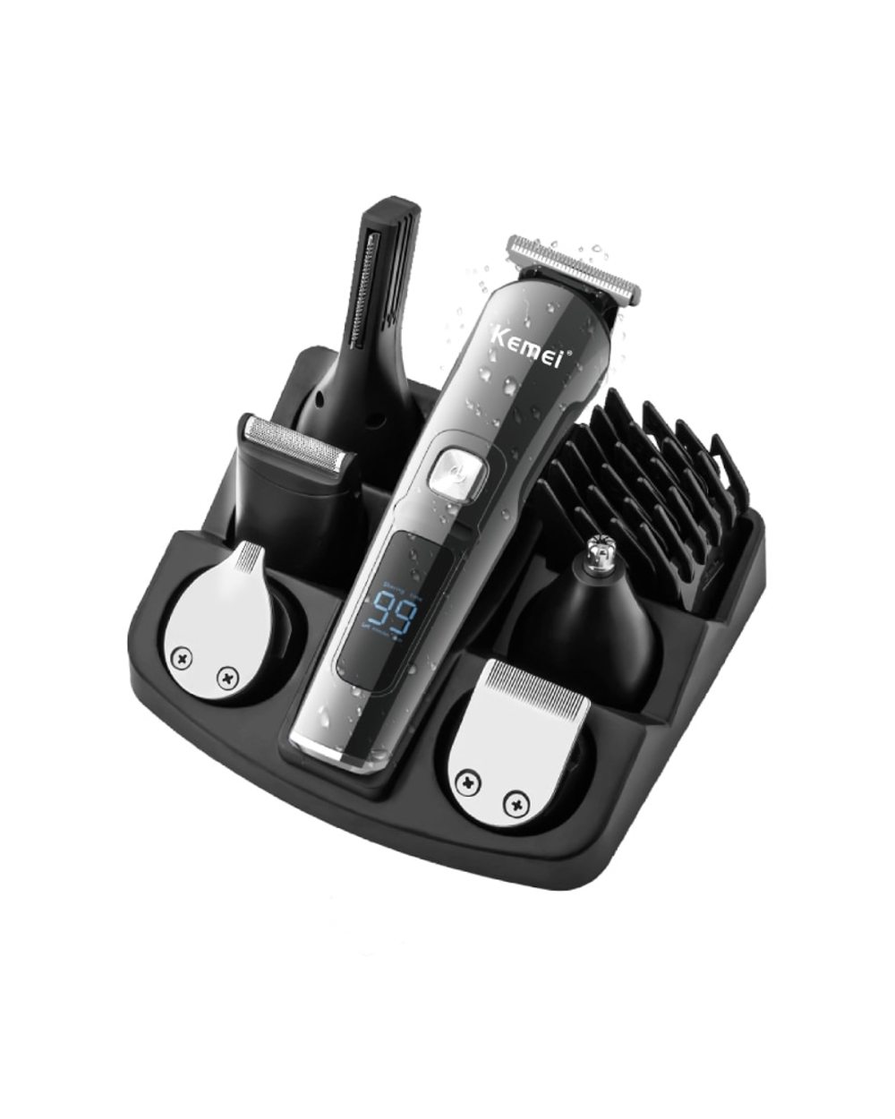 Kemei Professional Hair Trimmer Waterproof 6 In 1 Hair Clipper Electric Hair Cutting Machine Beard Trimer Body Men Hair front-4