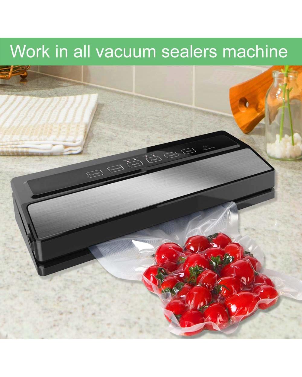 5 Rolls/ 2 Rolls Lot Kitchen Food Vacuum Bag Storage Bags For Vacuum Sealer Food Keep 12+15+20+25+28Cm front-2