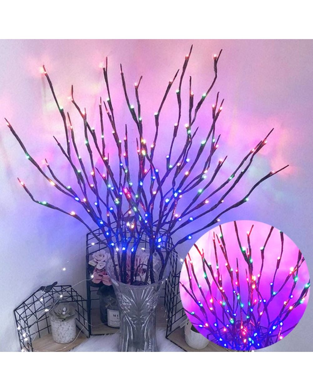Christmas 20 Light Artificial Tree Branch LED Light String New Year Decor Christmas Decorations Fairy Light LED Garland front-3