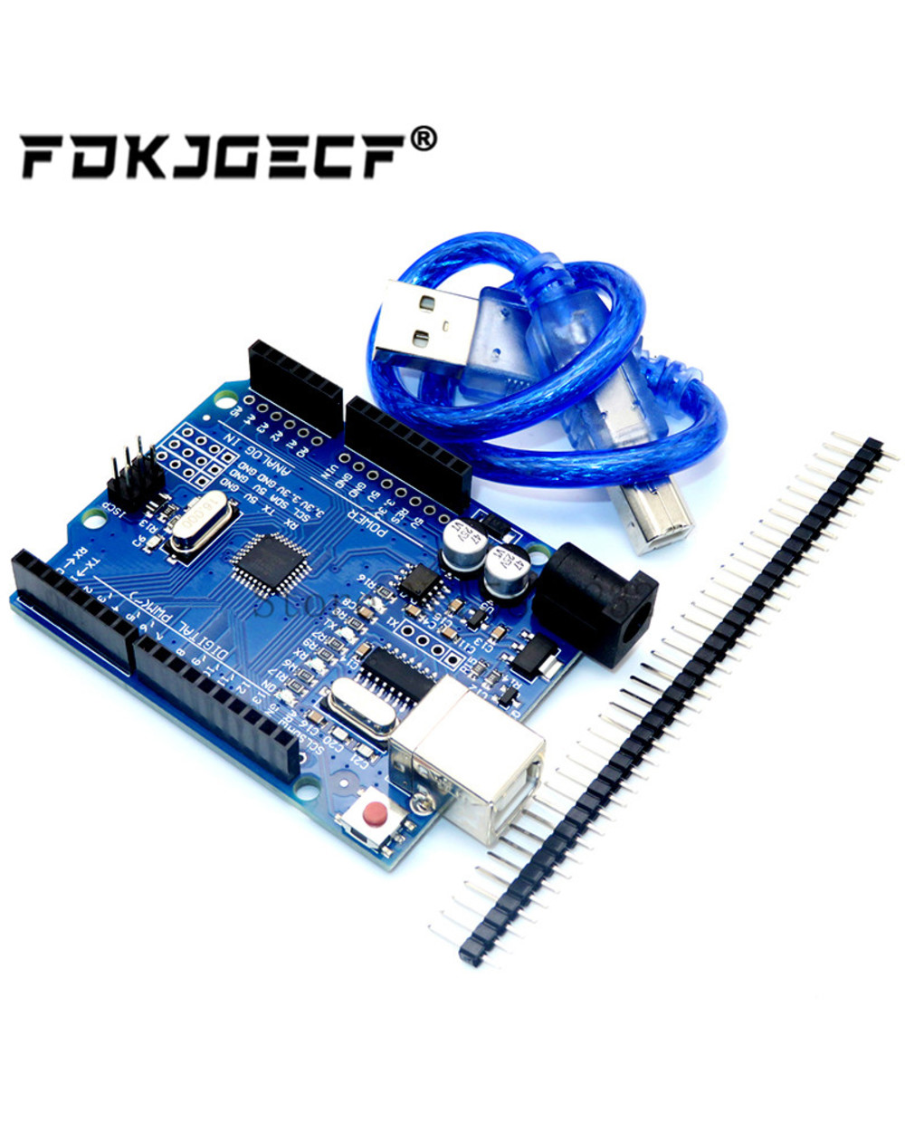 For Uno R3 Official Atmega16u2+Mega328p Chip For Arduino Uno R3 Development Board + Usb Cable front-2