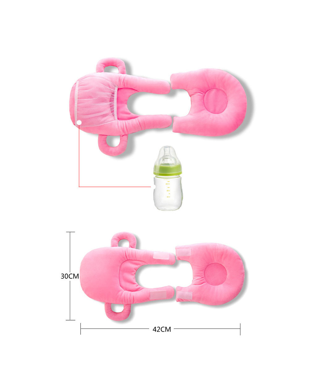 1Pcs Removable 2 In 1Baby Fixed Brace Feeding Pillow Detachable Anti-Spit Head Protection Pillows Infant Care front-5