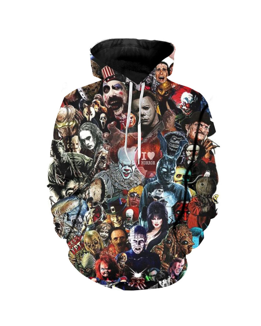 Hoodies Horror Movies 3D Printed Pullover Men Women Casual Oversized Hooded Sweatshirts front-0