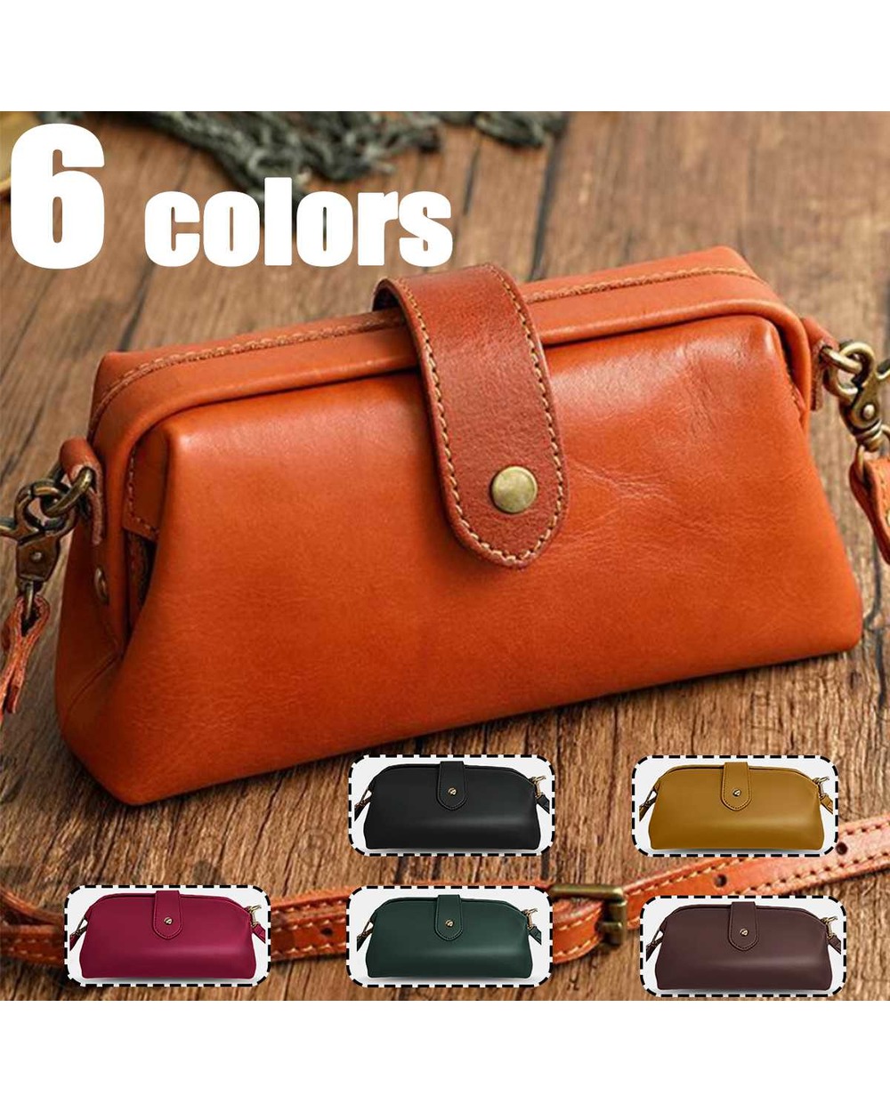 Premium Leather Retro Handmade Bag front-0