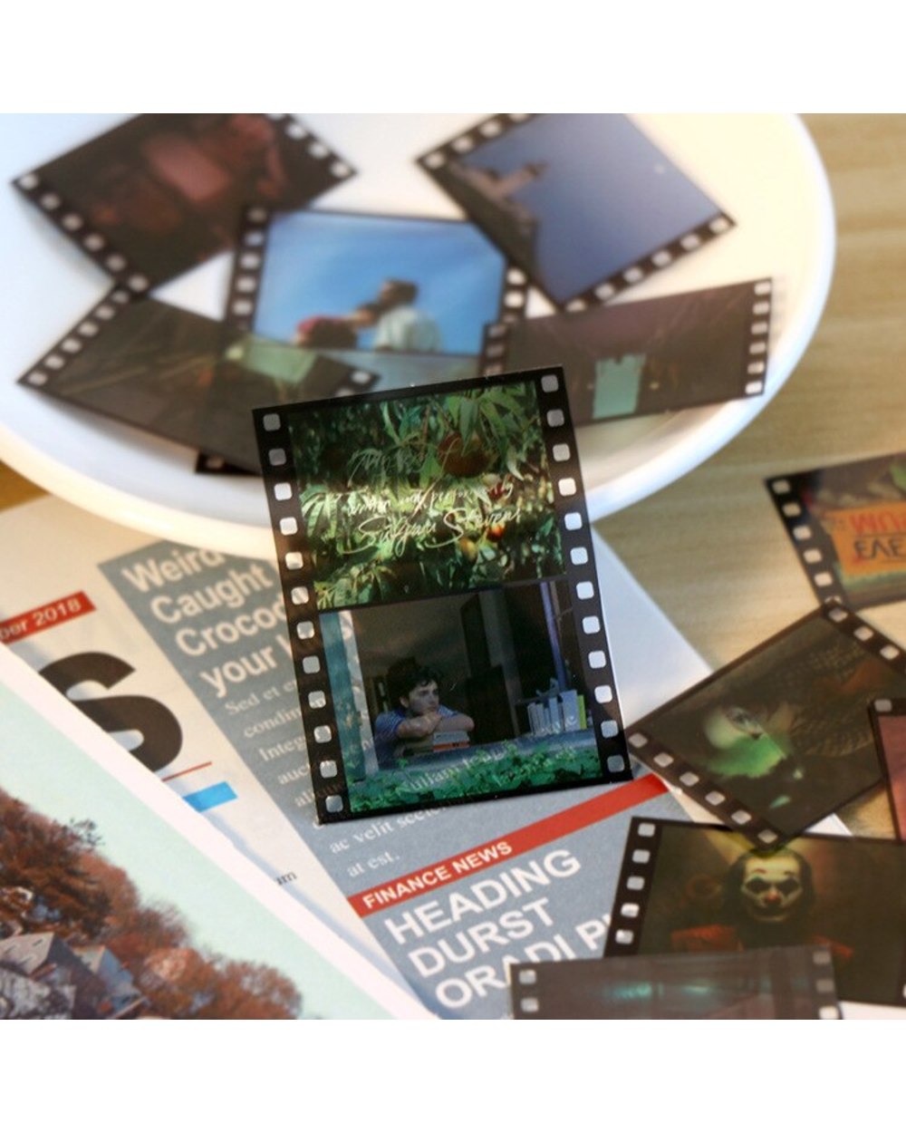 Movie Film Vintage Aesthetic Stationery Journal Scrapbooking Stickers Travel Art Supplies front-3