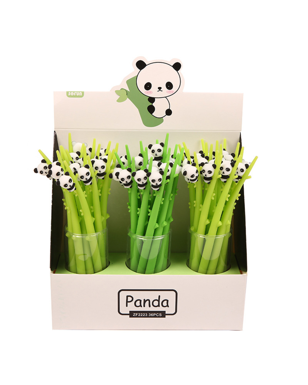0.5Mm Cute Baby Bamboo Panda Soft Rubber Cute Gel Ink Pen School Office Writing Supply Novelty Gift Stationery Student front-4
