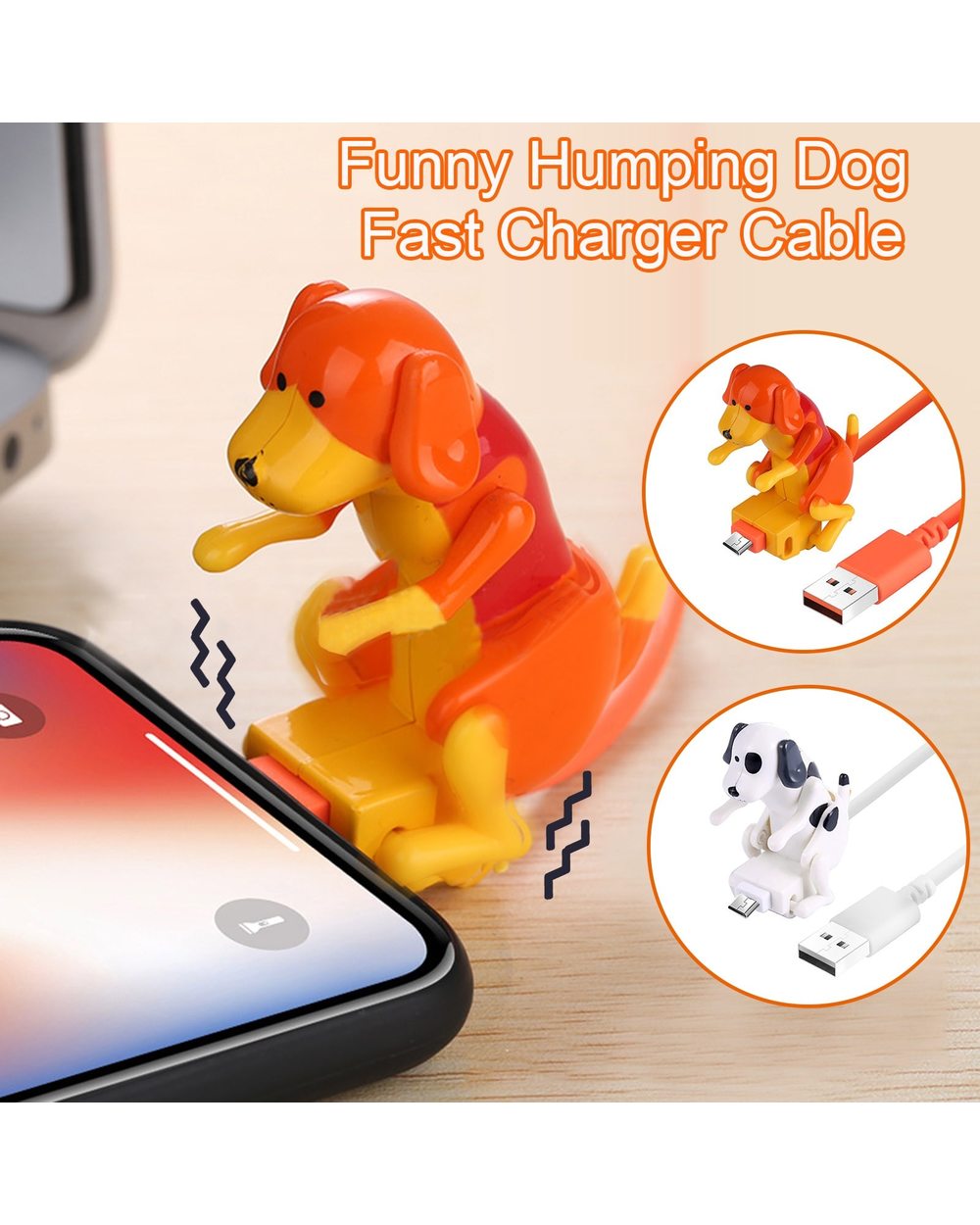 Funny Humping Dog Toy fast Charging Cable front-0